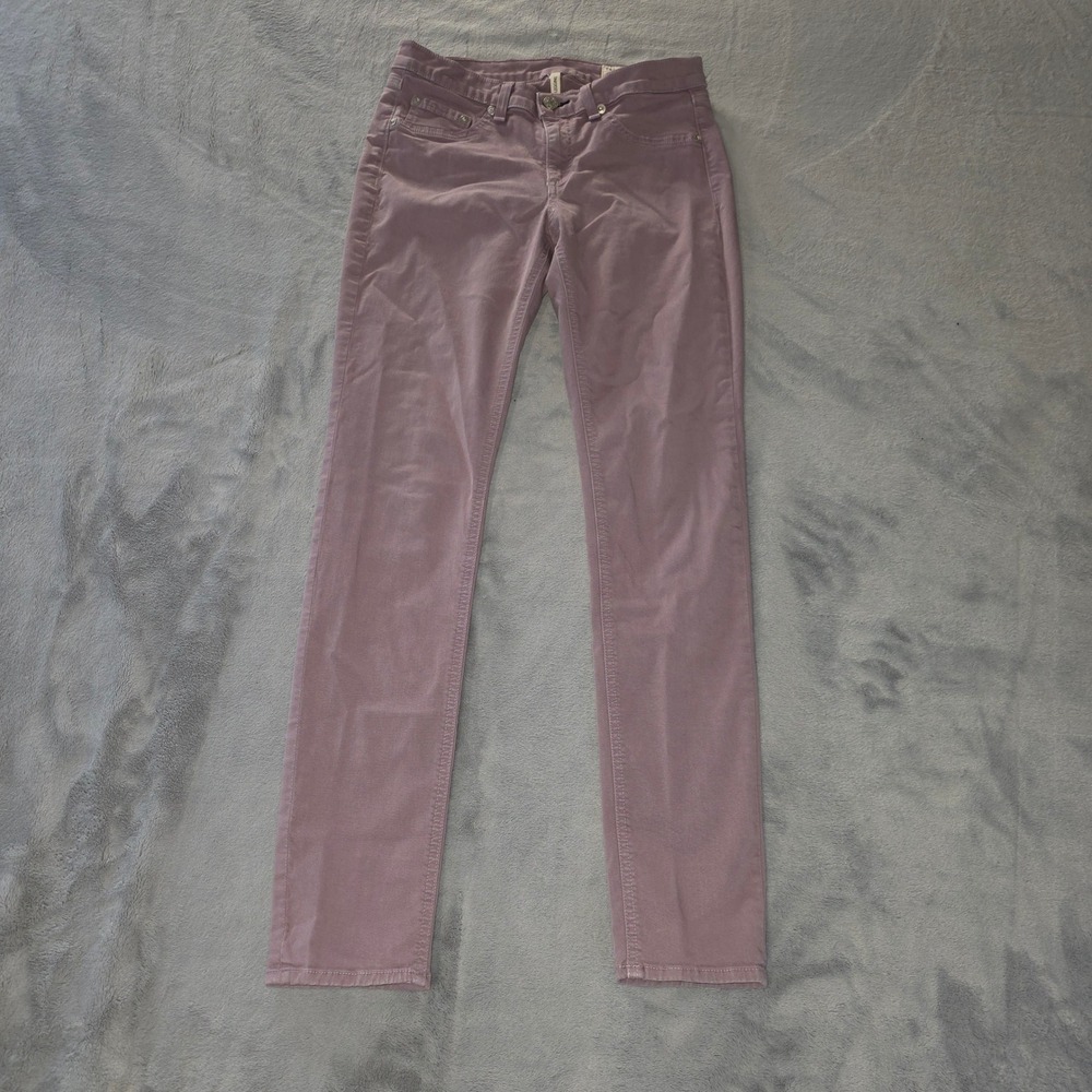 Rag & Bone Purple Skinny Jeans Mauve Mid Rise Denim Pants Size 28